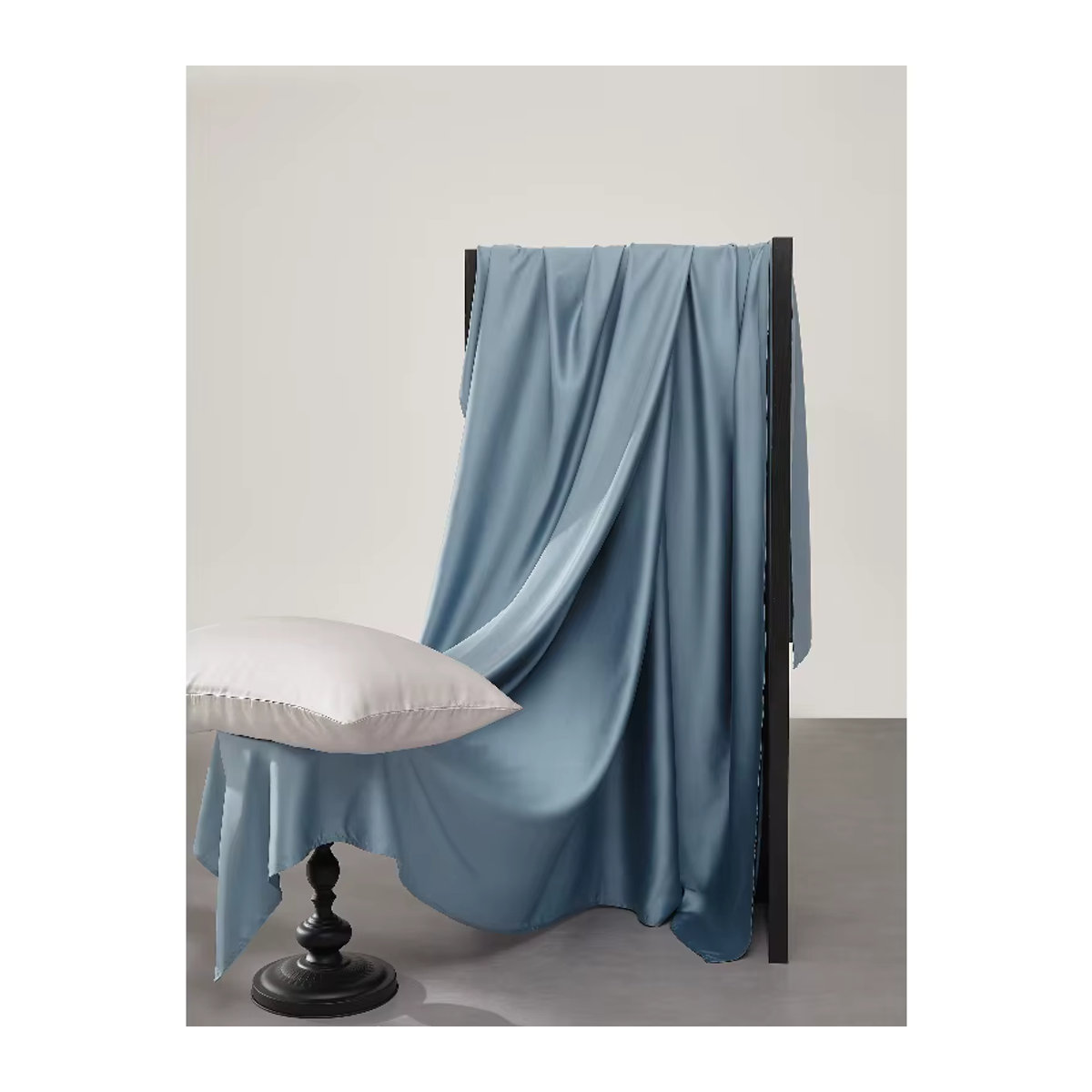 EGW Eukalyptus-Lyocell-Bambusfaser-Laken, blau, B/T: 274 x 259 cm, King Size - Bild 5
