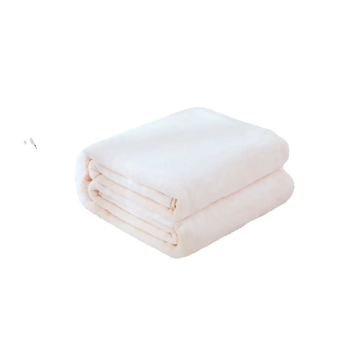 EGW Flanell-Fleece-Decke in Milchweiß und Beige, B: 150 cm, L: 200 cm, weiche Plüsch-Samt-Decke mit 240 g/m2 für Bett und Sofa - Bild 3