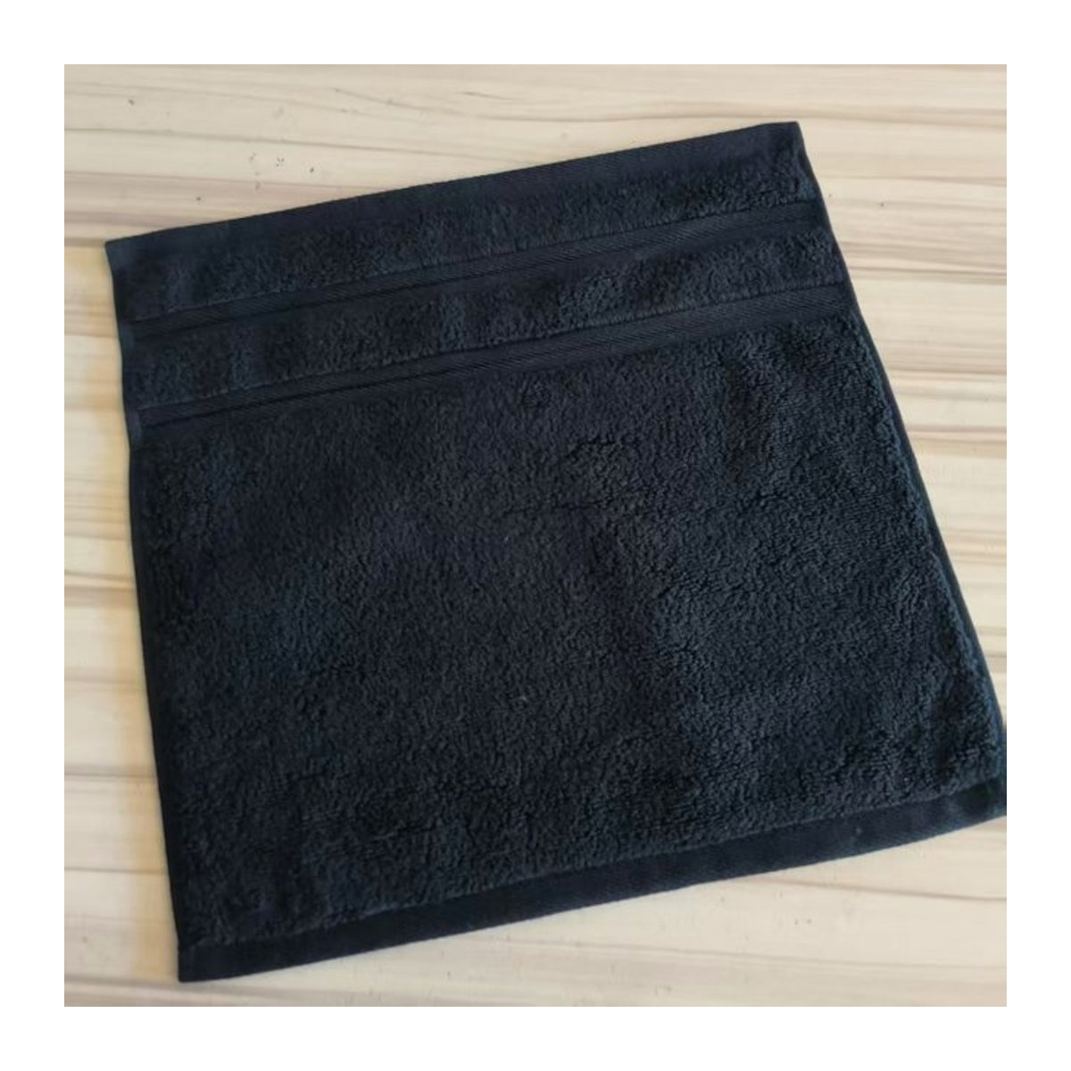 EGW Gesichtshandtuch aus 100% Baumwolle, 2er-Set, Schwarz, B/B: 35 x 35 cm - Bild 1