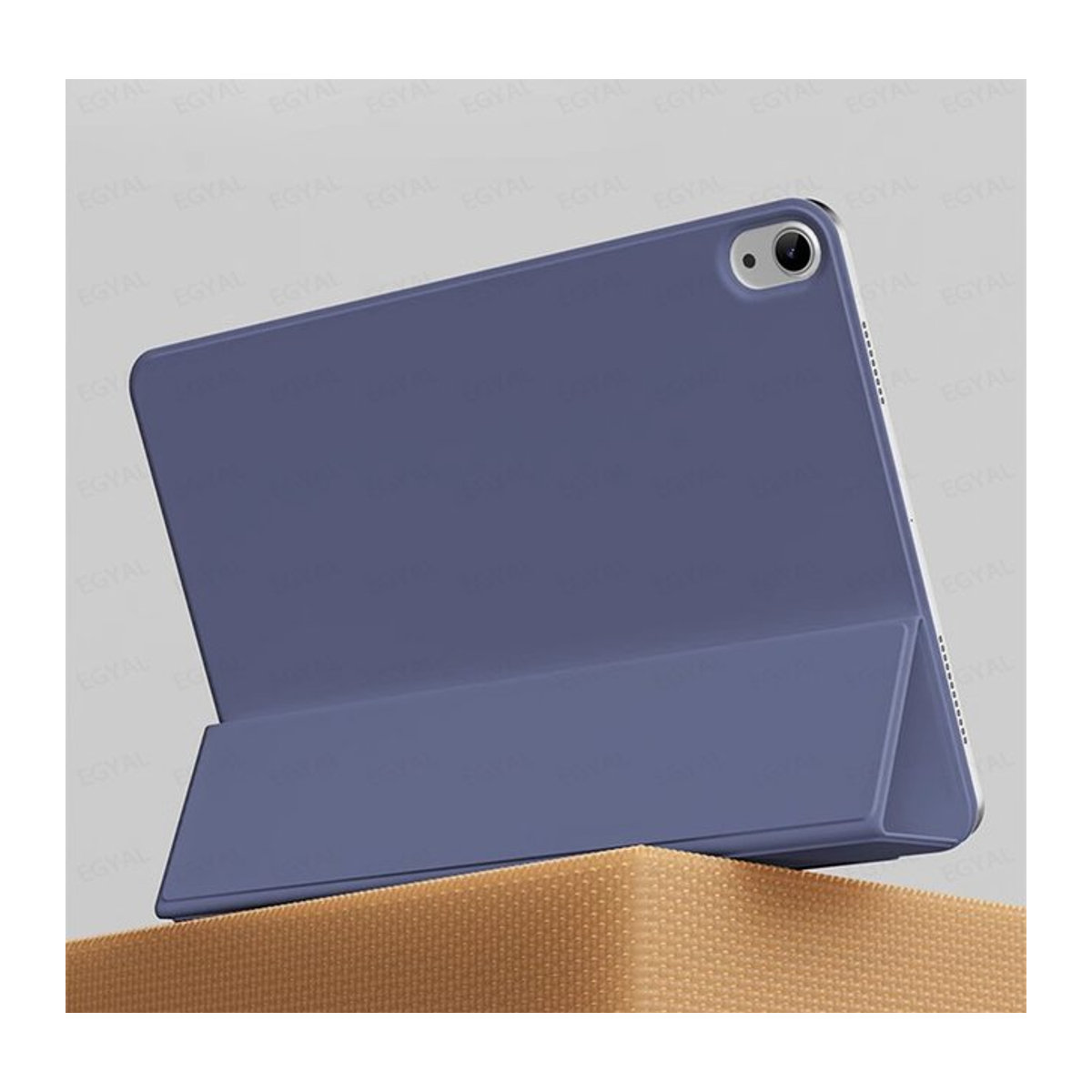EGYAL Tablet-Ständer-Schutzclip für iPad Pro 13 und 11 sowie iPad Air 5 und 4 mit Magnet-Rückseite und Schutzfolie in Grau und Blau - Bild 1
