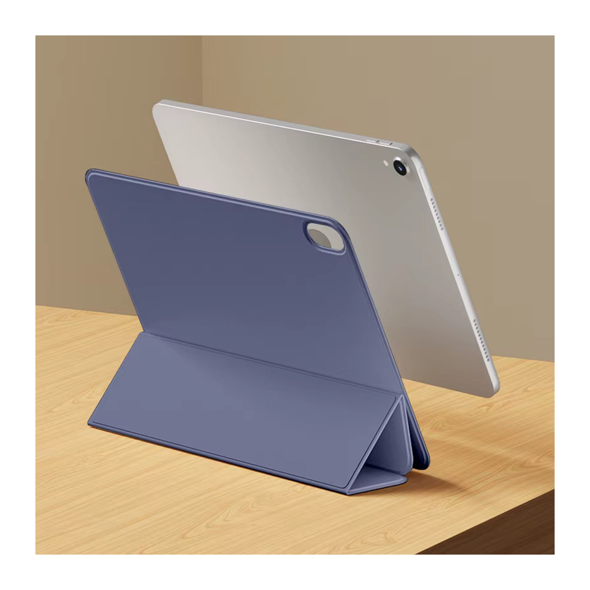 EGYAL Tablet-Ständer-Schutzclip für iPad Pro 13 und 11 sowie iPad Air 5 und 4 mit Magnet-Rückseite und Schutzfolie in Grau und Blau - Bild 4
