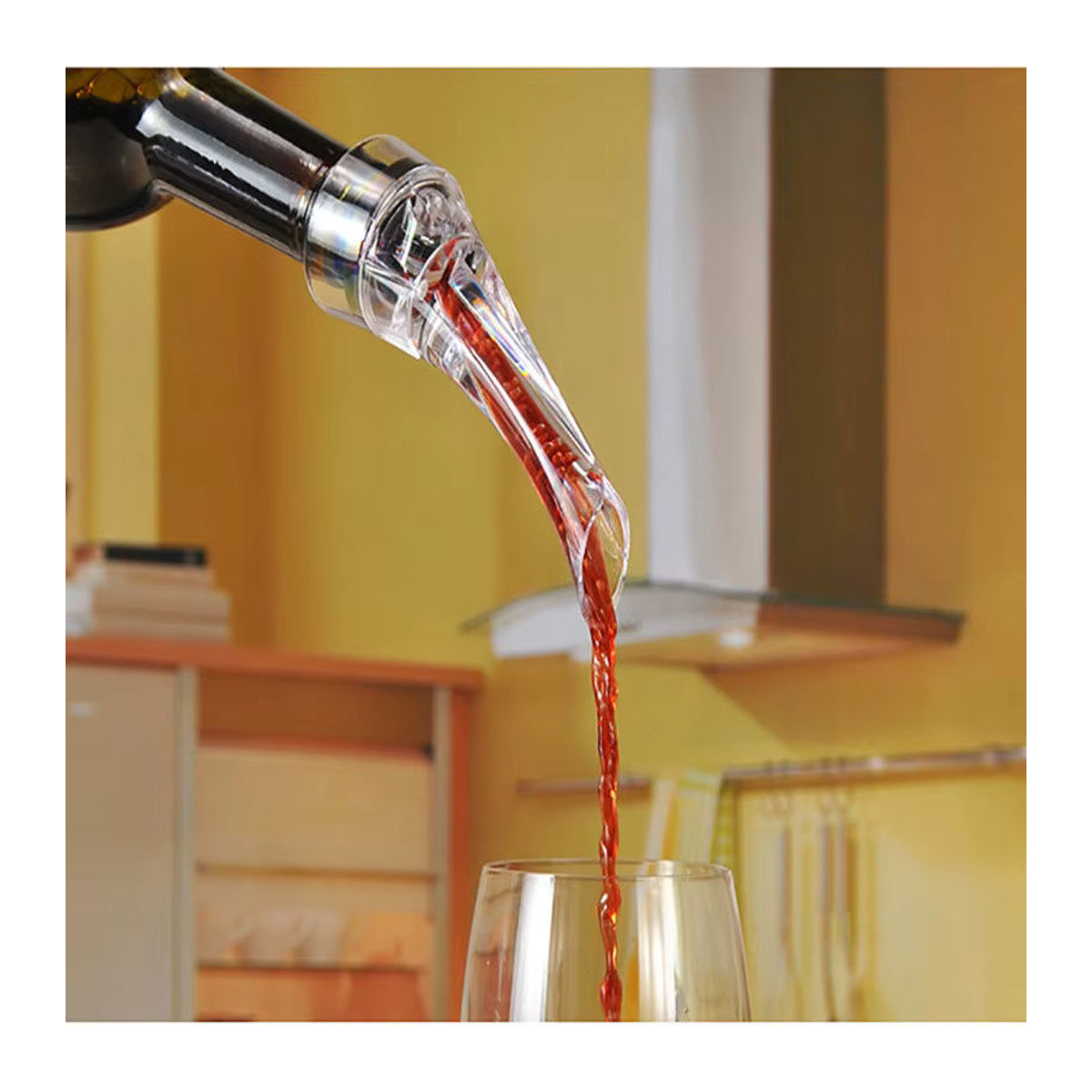 EH-LIFE Wein Belüfter und Ausgießer aus Kunststoff, transparent, unregelmäßige Form - Bild 2