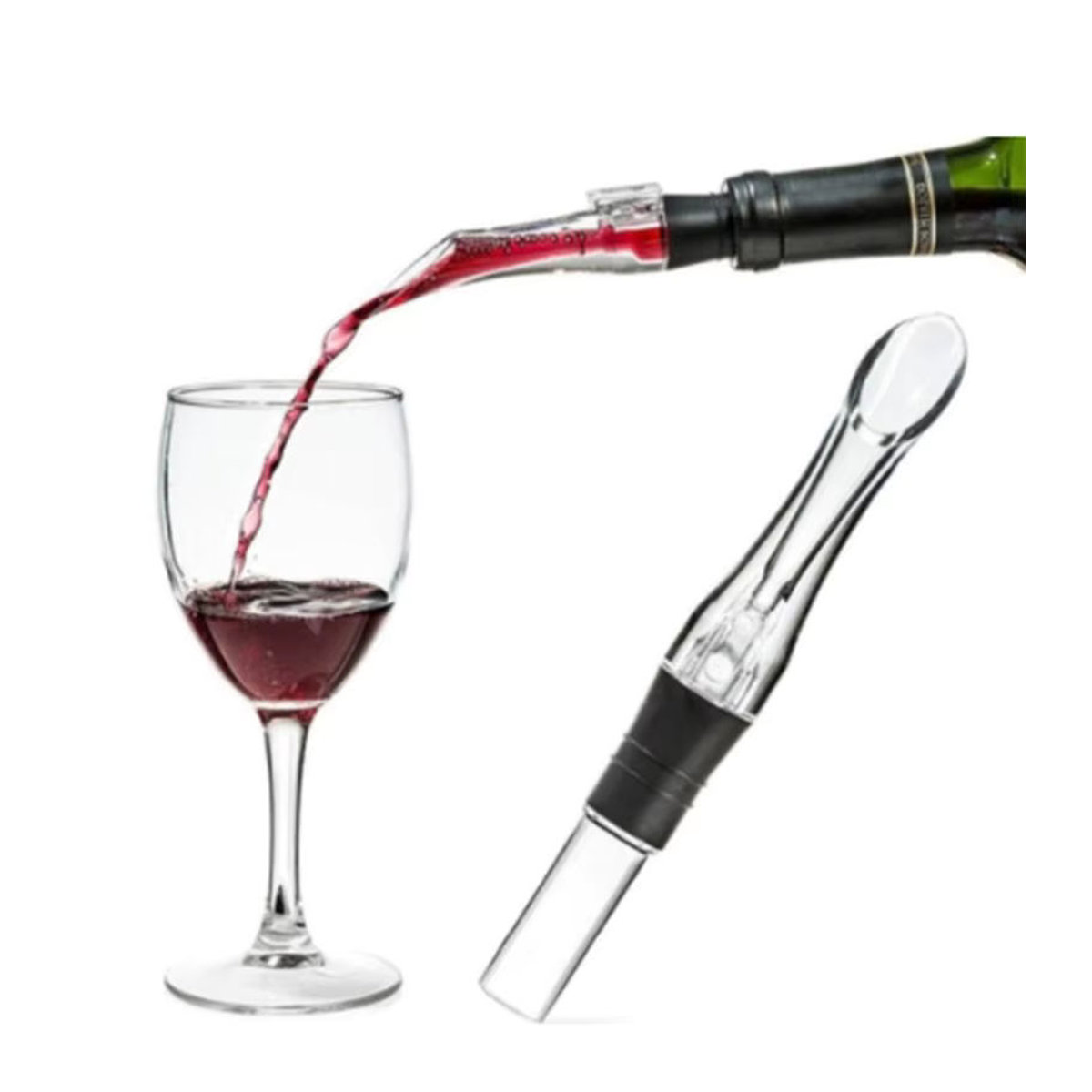 EH-LIFE Wein Belüfter und Ausgießer aus Kunststoff, transparent, unregelmäßige Form - Bild 4