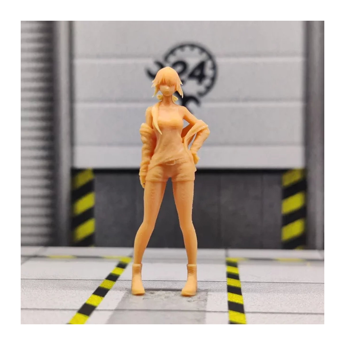 EHCMODEL Baizhen Bowknot Beauty Miniatur Diorama aus Kunstharz im Maßstab 1:43 in Orange - Bild 1