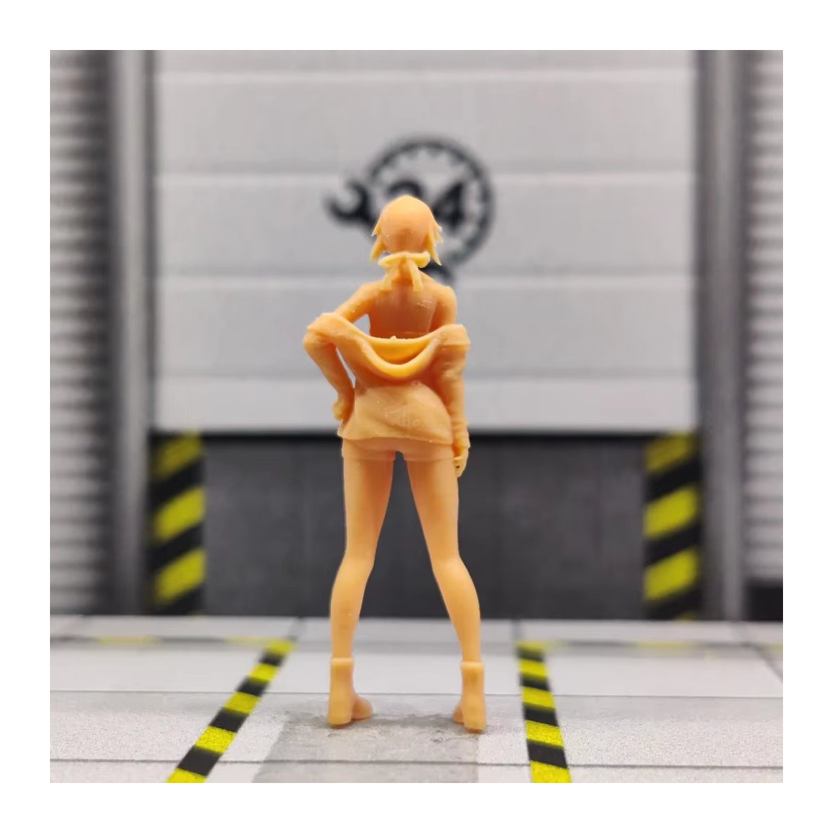 EHCMODEL Baizhen Bowknot Beauty Miniatur Diorama aus Kunstharz im Maßstab 1:43 in Orange - Bild 3