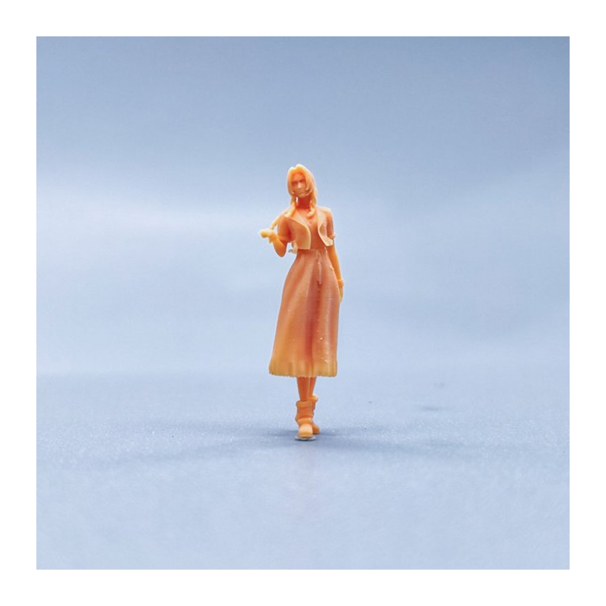 EHCMODEL Harz Modellfigur Huaxiangzi Elegantes Mädchen Ungefärbte Miniatur für Diorama in Orange - Bild 1