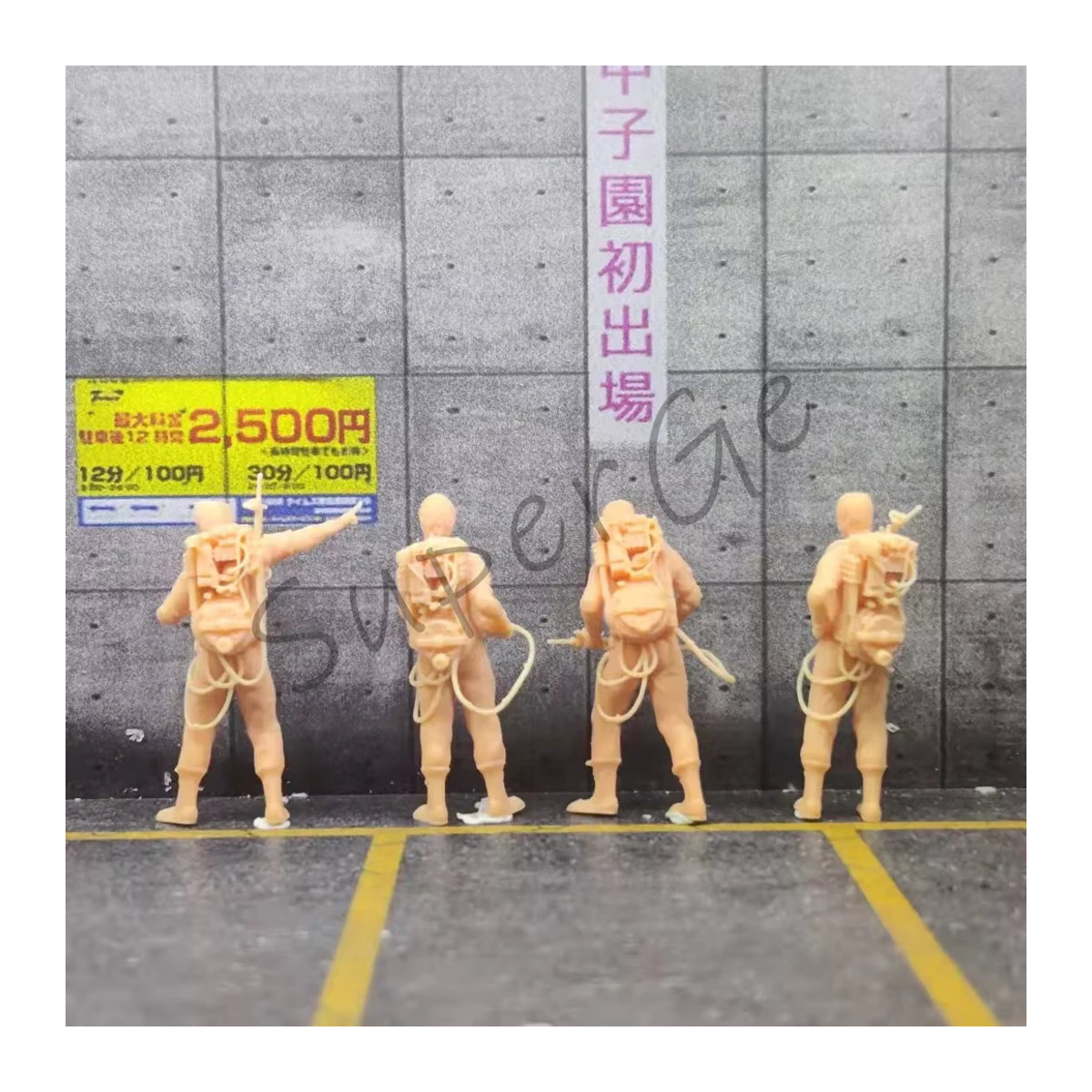 EHCMODEL Miniatur Diorama Geist Fang Ausgabe aus Kunstharz in Beige für Maßstäbe 1/64 1/50 1/43 - Bild 2