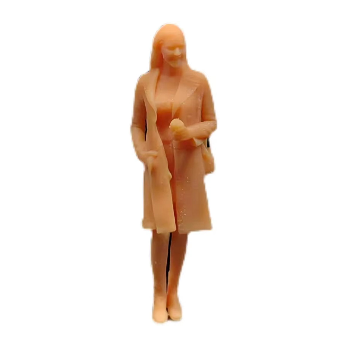EHCMODEL Miniatur Diorama Kaffee Dame in Orange, handbemalte Figur aus Kunstharz im Maßstab 1/64 und 1/43 - Bild 2