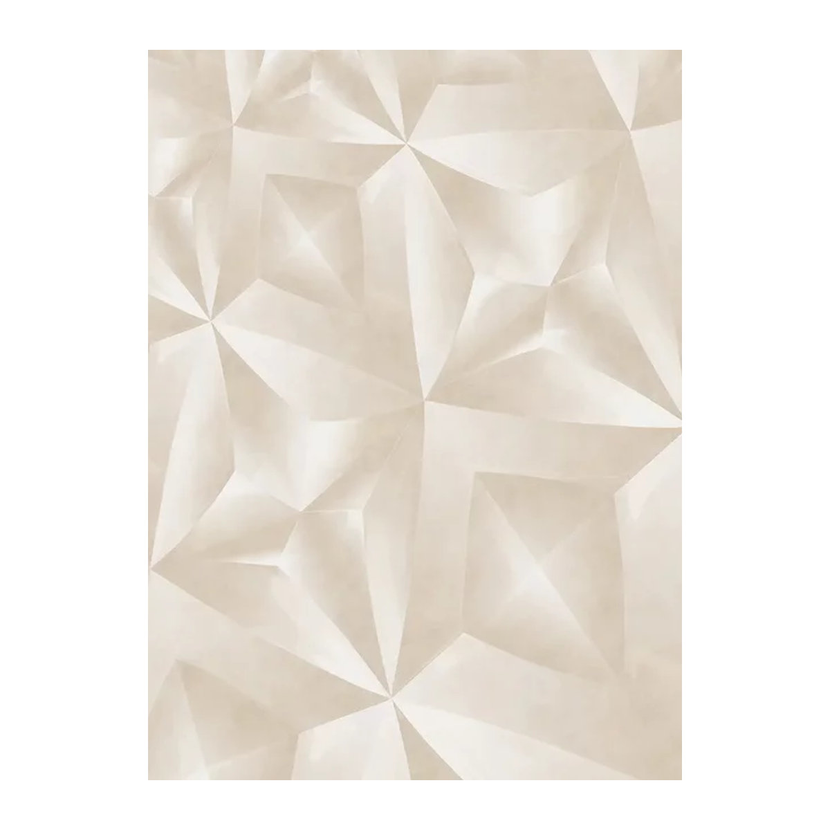 Eijffinger Mural Crystal Pearl XL Wandtapete in Beige mit abstraktem und geometrischem Design - Bild 1