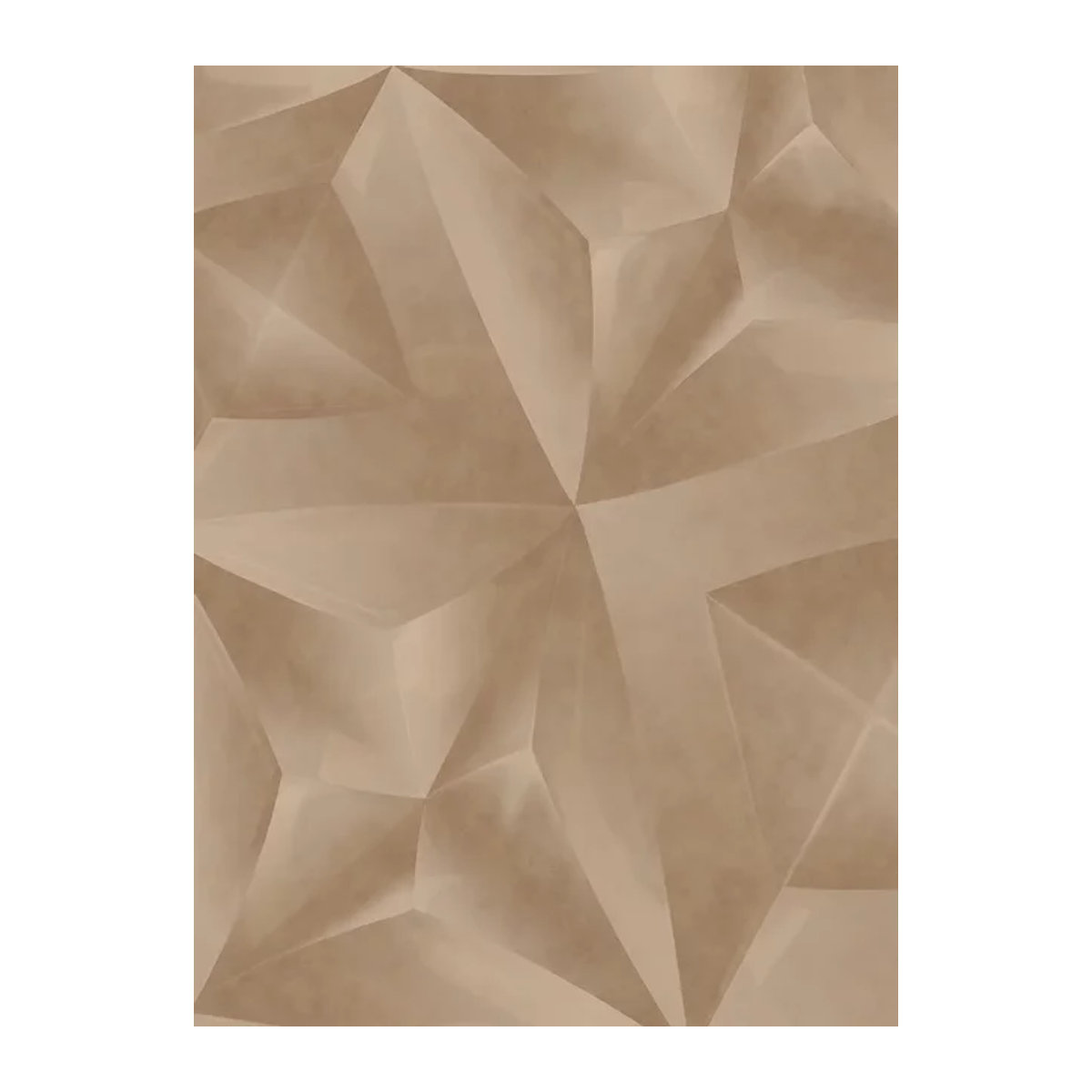 Eijffinger Mural Crystal Smoke Right Abstraktes Wandbild in Grau, Braun und Beige im Querformat - Bild 1