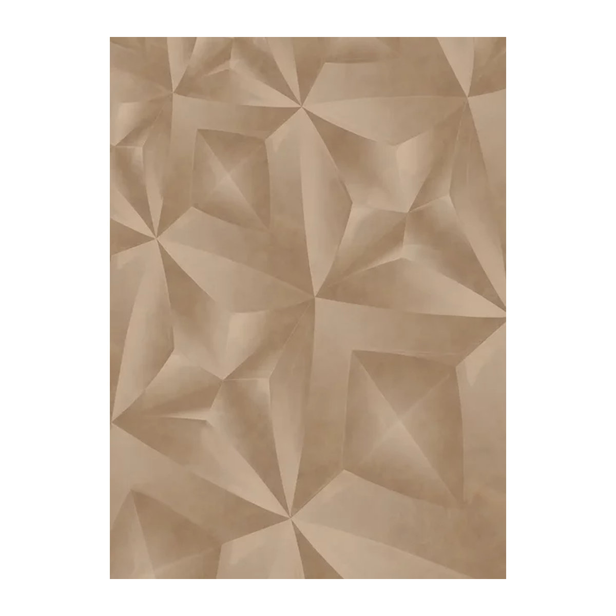 Eijffinger Mural Crystal Smoke XL Wandgestaltung in Grau, Braun und Taupe mit abstraktem und geometrischem Design - Bild 1