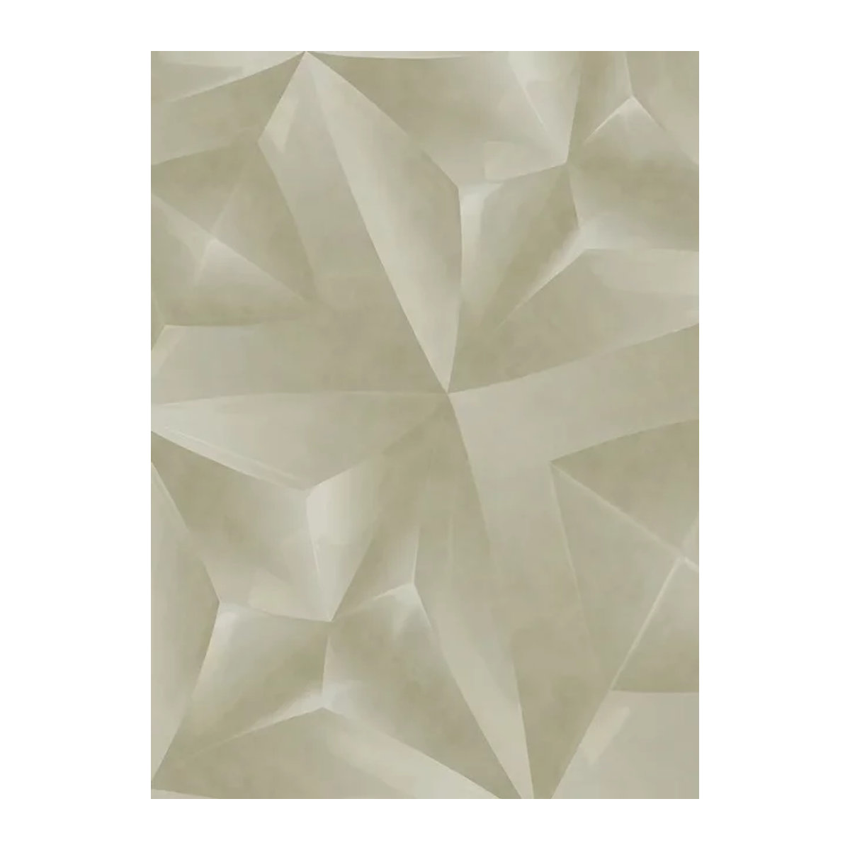 Eijffinger Mural Crystal Tapete in Grün und Beige mit geometrischem und abstraktem Design aus Vlies - Bild 1