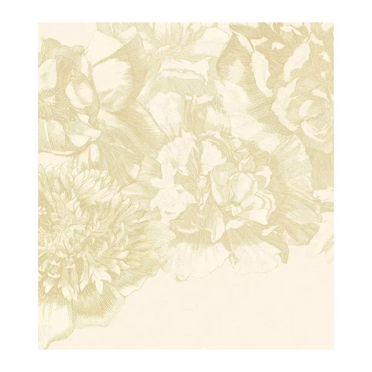 Eijffinger Mural Flower Fall Wandtattoo Floral in Gold, Gelb, Creme und Beige - Bild 1