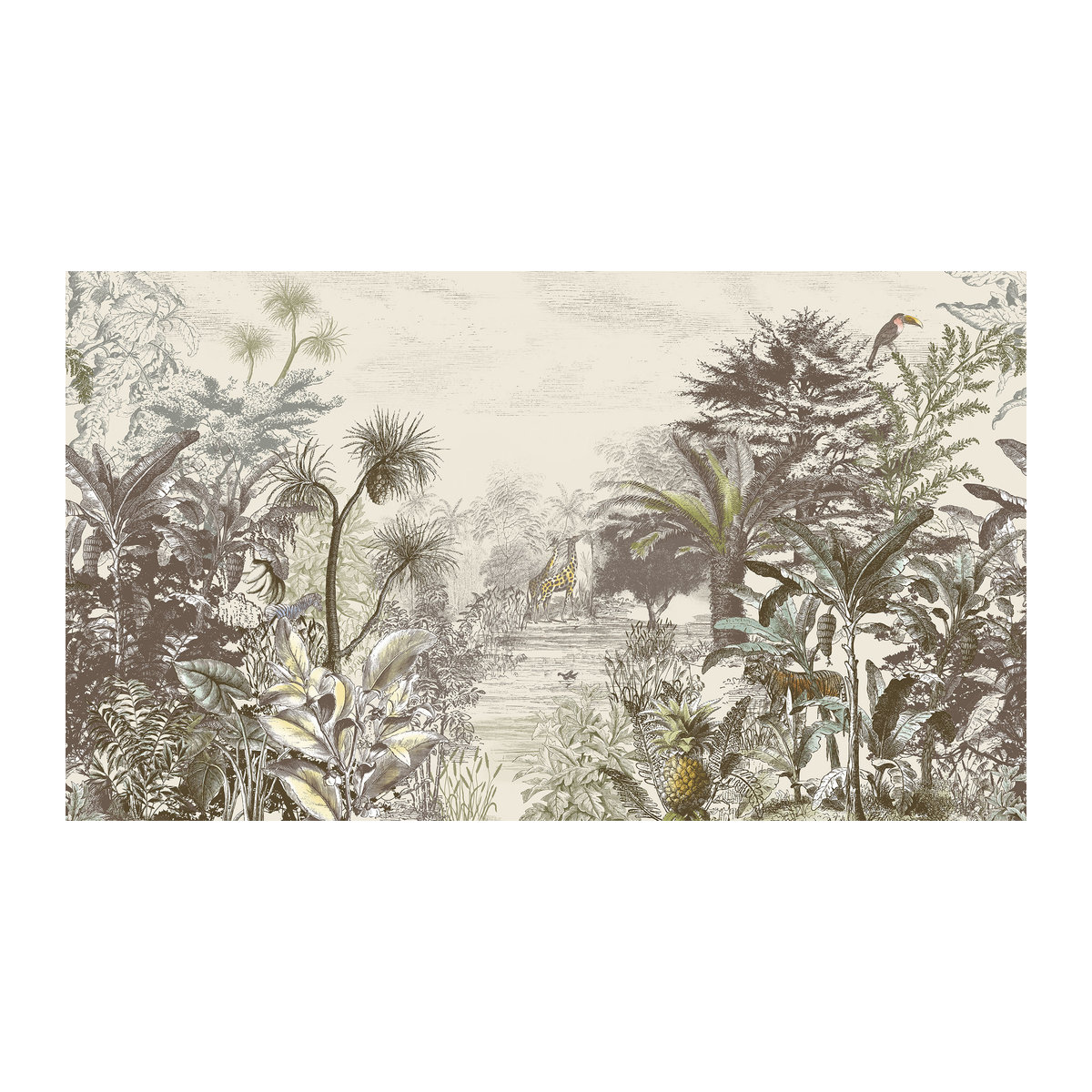 Eijffinger Mural Into the Wild Wandtattoo Natur Motiv in Beige im Querformat B: 280 cm, H: 70 cm - Bild 3