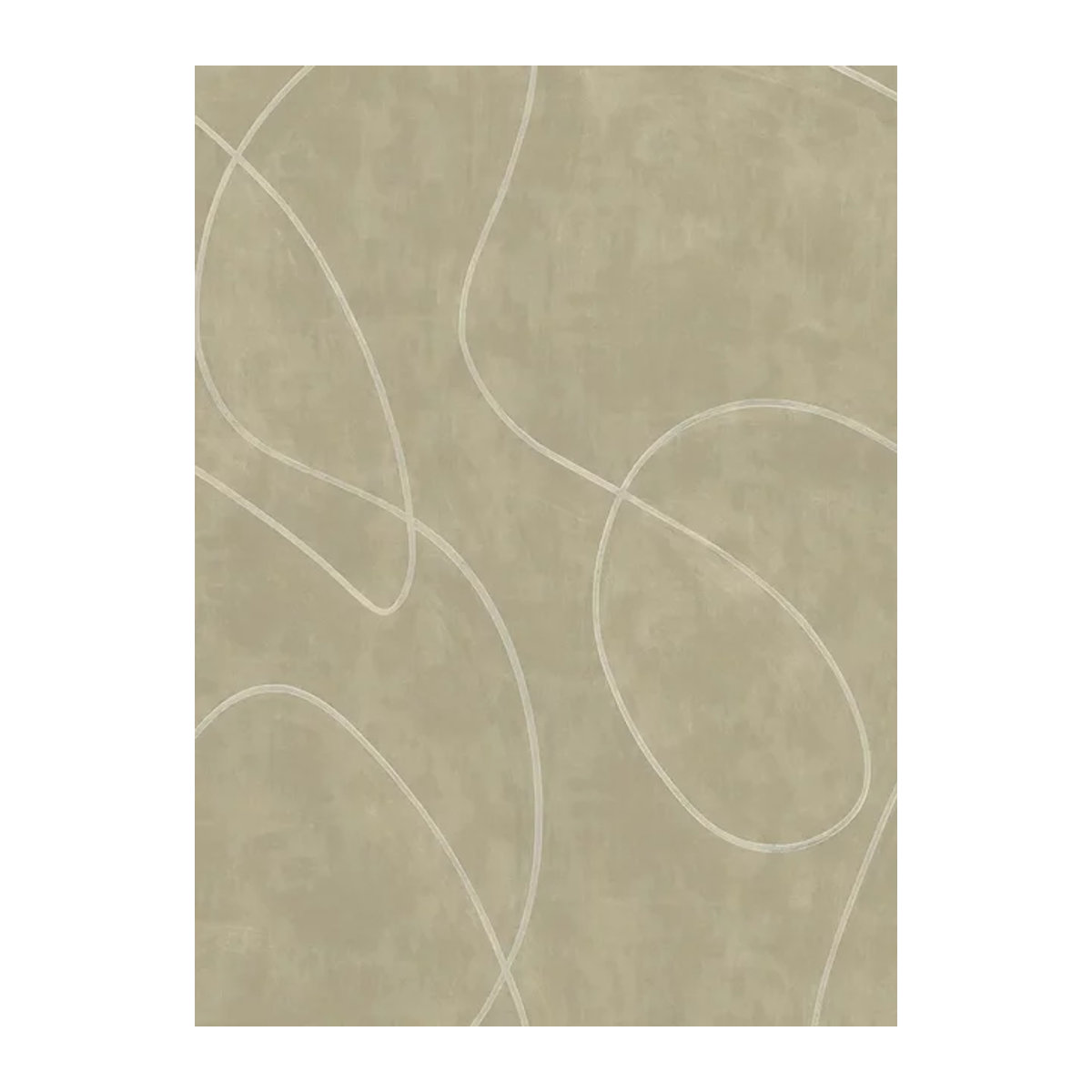 Eijffinger Mural Painted Lines Wandbild in Beige mit abstraktem Design und Textil-Optik - Bild 1