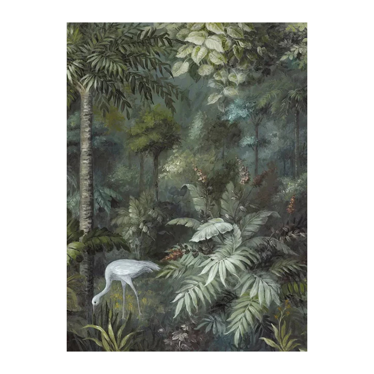 Eijffinger Mural Painted Paradise Fauna Wandbild in Grün im Bohemian Stil - Bild 1