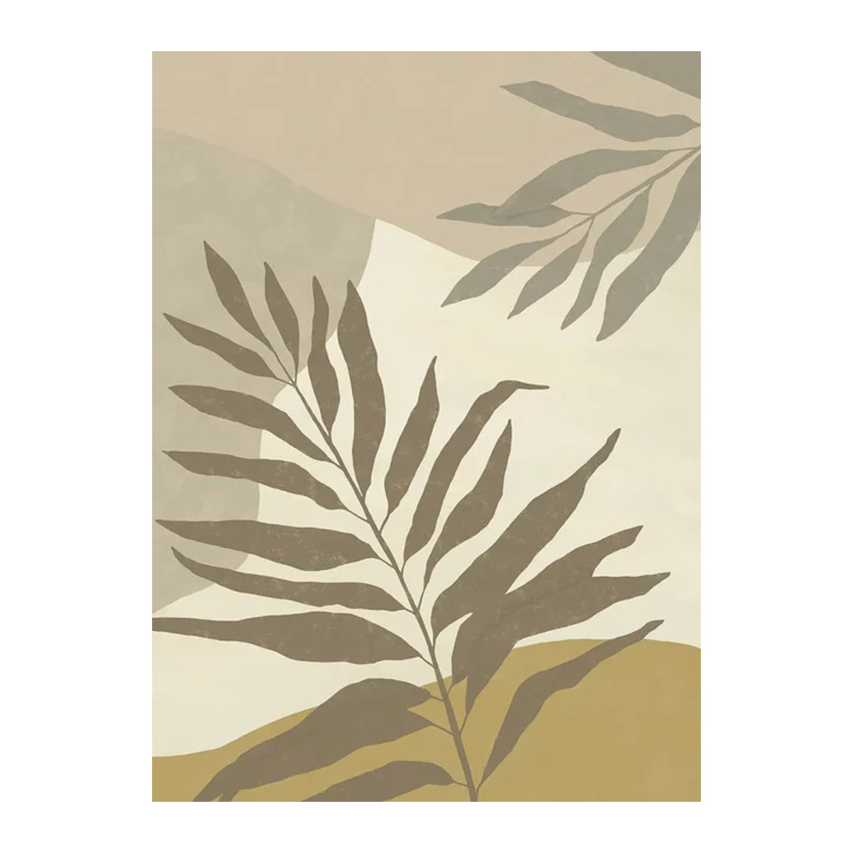 Eijffinger Mural Silhouette Leaves Wandtattoo in Braun und Beige mit floralem Design - Bild 1