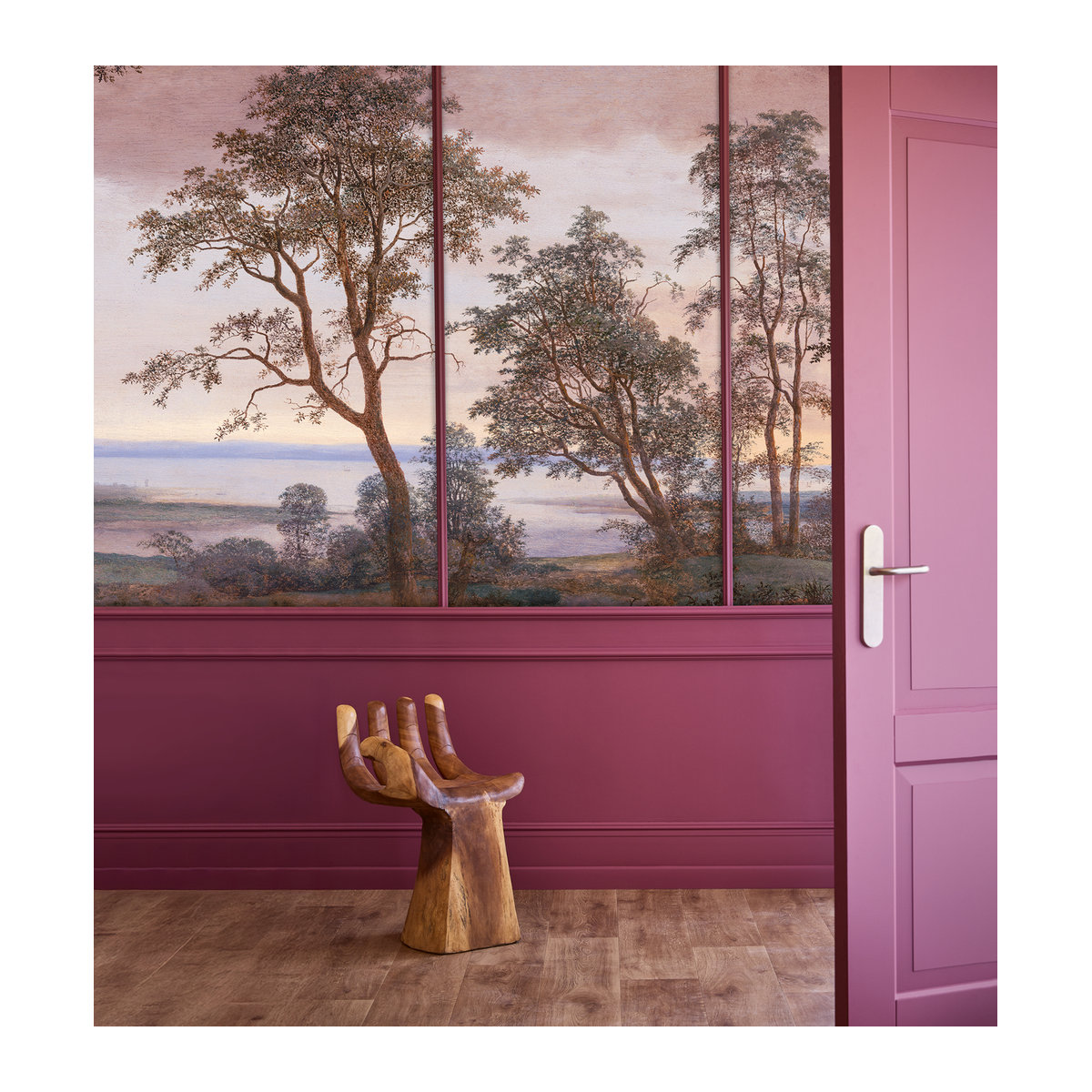 Eijffinger Mural Vista - Sunset Wandtattoo Landschaft im Vintage-Stil, mehrfarbig - Bild 3