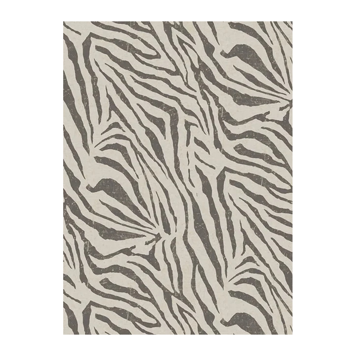 Eijffinger Mural Zebra Natural Wandtattoo im Vintage-Stil mit Animal Print in Grau und Beige, Breite: 140 cm, Höhe: 70 cm - Bild 1