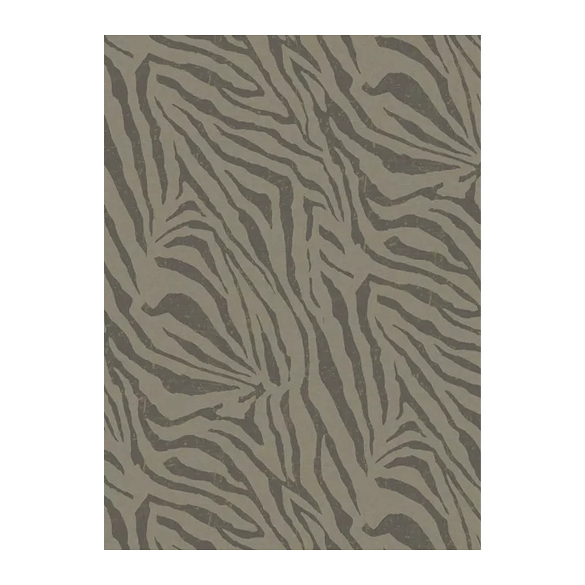 Eijffinger Mural Zebra Olive Tapete in Grün und Beige mit Tierprint im Vintage-Stil - Bild 1