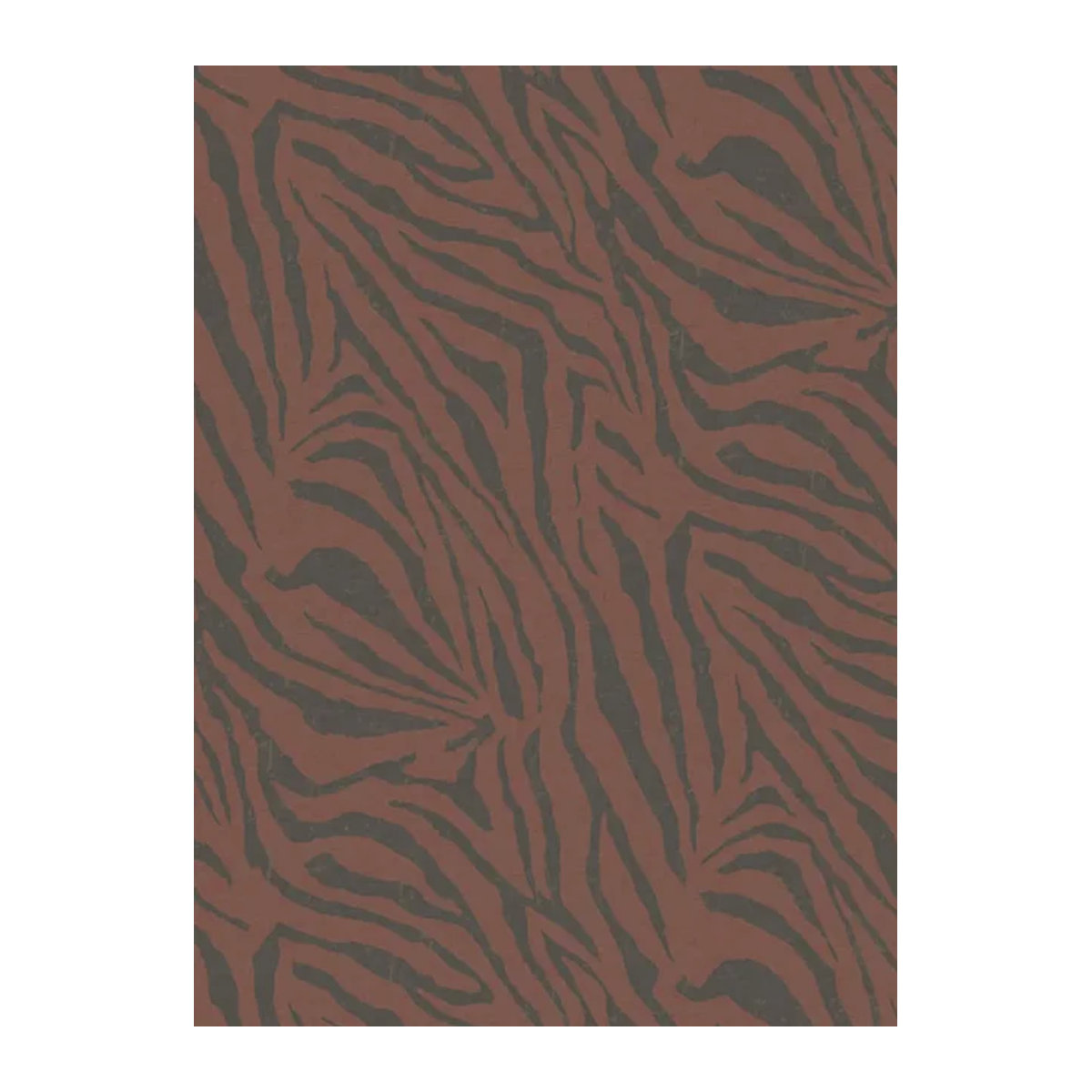 Eijffinger Mural Zebra Rhubarb Wandbild im Vintage-Stil mit Tier-Motiv in Mehrfarbig und Rot - Bild 1