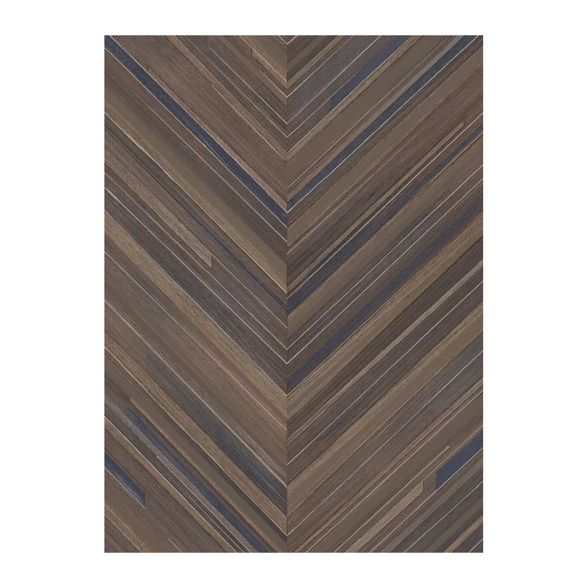 Eijffinger Tapete Chevron Geometrisch in Braun und Blau aus Papier - Bild 1
