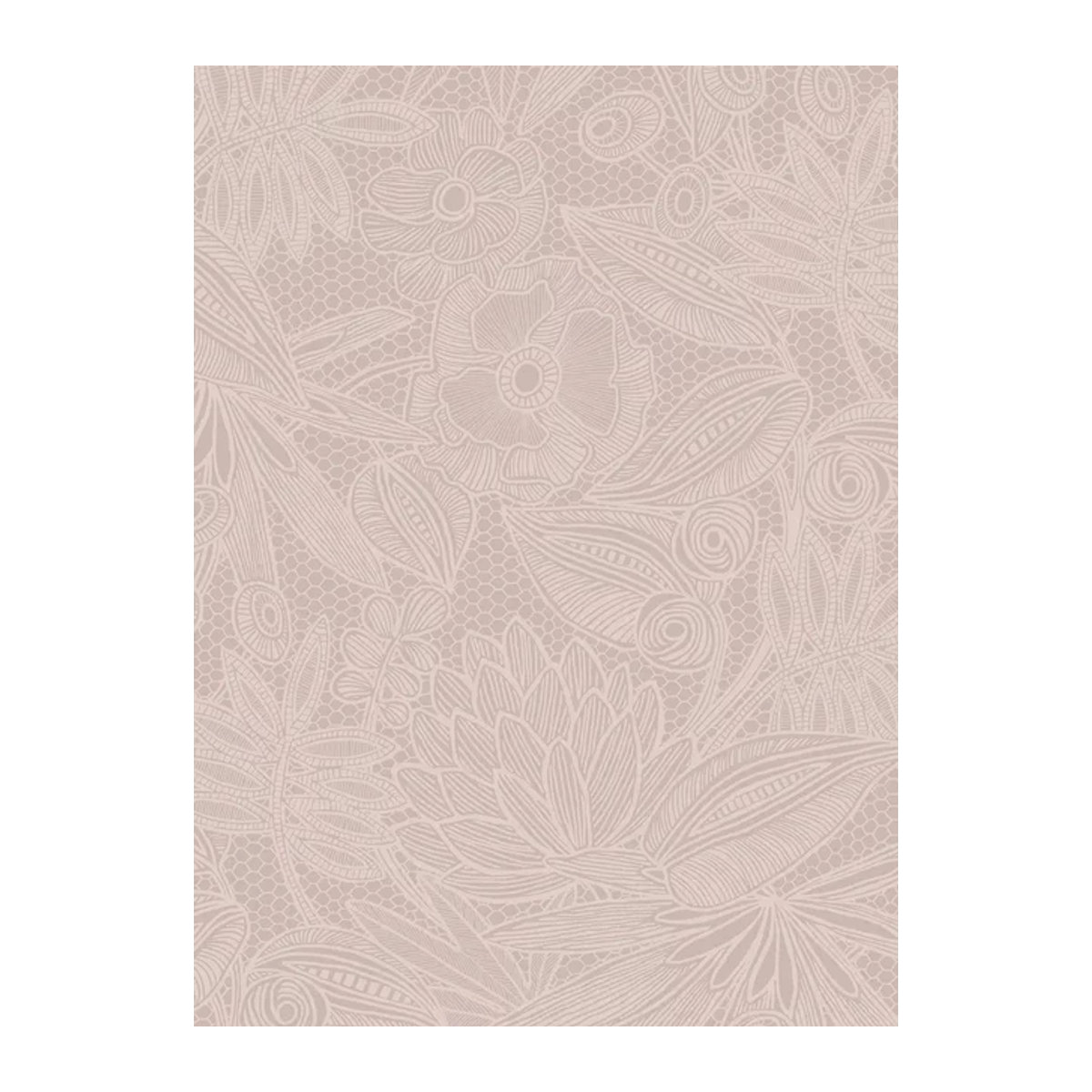 Eijffinger Tapete Fiori Pizzo in Rosa und Beige mit Blumenmuster aus Papier - Bild 1