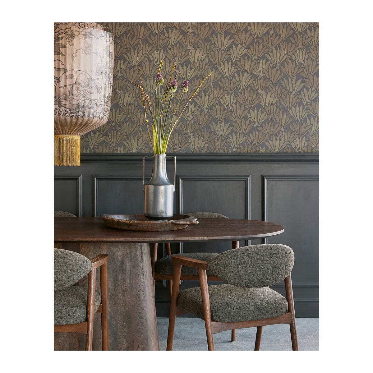 Eijffinger Tapete Ray of Palms 340154 mit Blumenmuster in Braun und Bunt aus Vlies und Papier - Bild 1