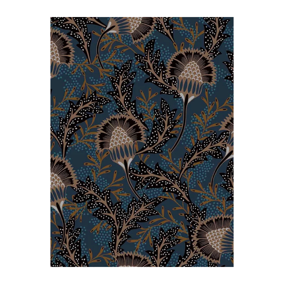 Eijffinger Tapete Solange 1 Blau mit Blumenmuster aus Papier - Bild 1