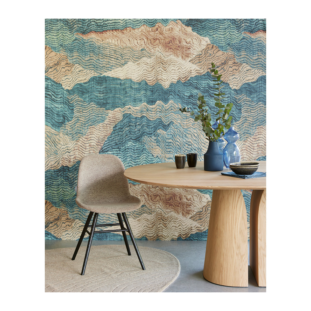 Eijffinger Tapete Stormy Waves in Blau 333560 - Bild 1