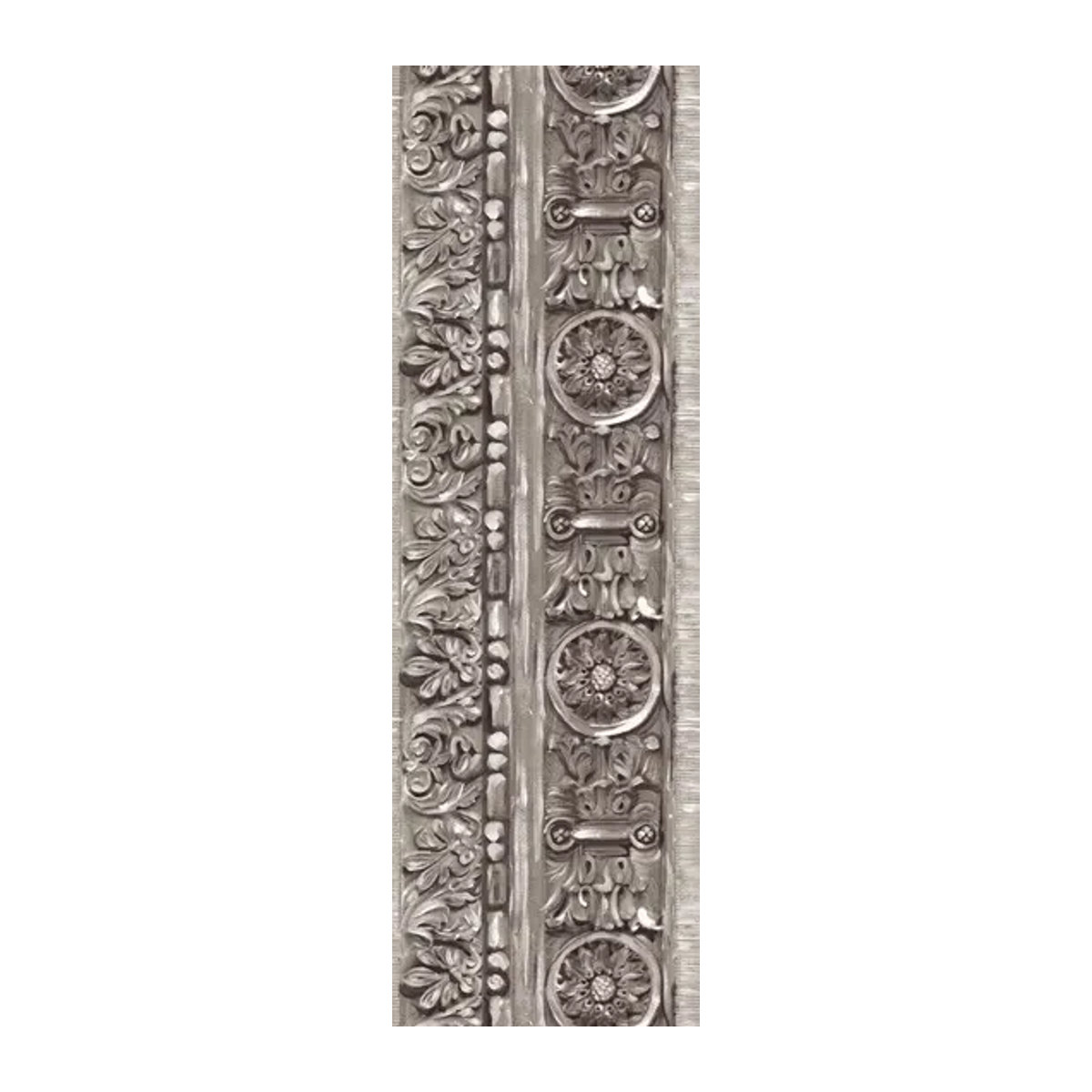Eijffinger Wallpaper Frame Klassisch in Grau und Silber mit geometrischem Muster zur Wandmontage - Bild 1
