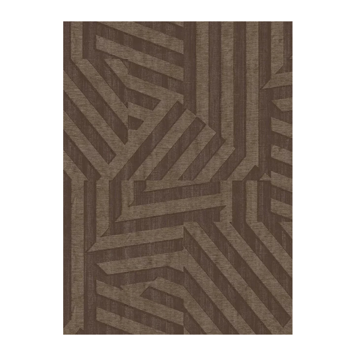 Eijffinger Wallpaper Revive 2 Tapete Braun Geometrisch aus Papier - Bild 1