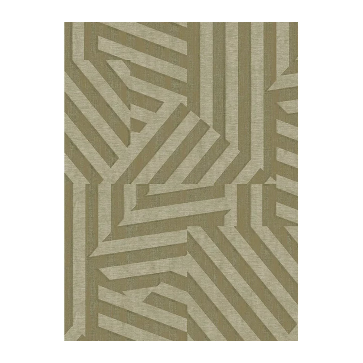 Eijffinger Wallpaper Revive 2 Tapete in Grün und Beige mit geometrischem Muster aus Papier - Bild 1