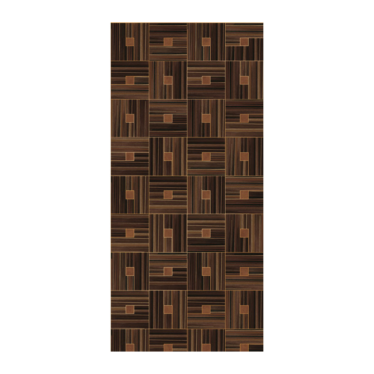 Eijffinger Wallpaper Veneer Blocks Tapete in Braun mit geometrischem Holzdesign im Mid-Century Stil - Bild 2