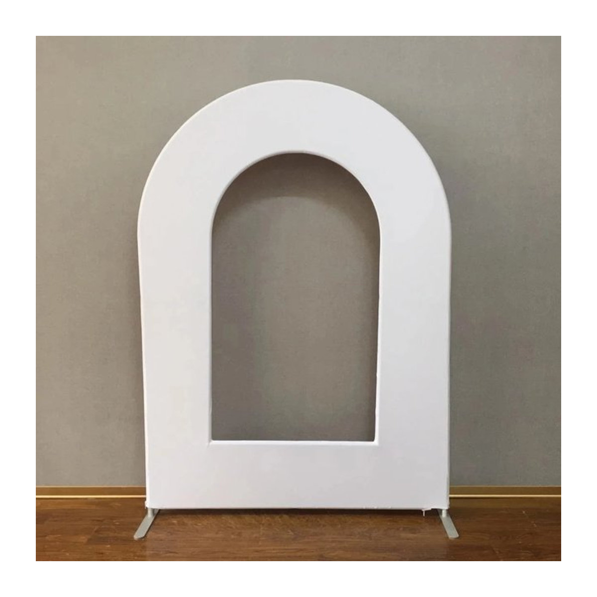 Einfarbiger geometrischer Bogen-Hintergrund für Baby Shower, Geburtstage und Hochzeiten, minimalistisches Design, B/H: 152,4 x 213,36 cm - Bild 1