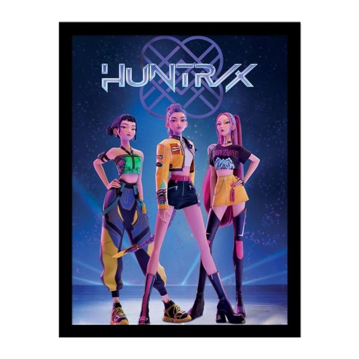 Eingerahmtes Huntr/X K-Pop Poster aus Papier, mehrfarbig, B/H: 40 x 30 cm - Bild 1