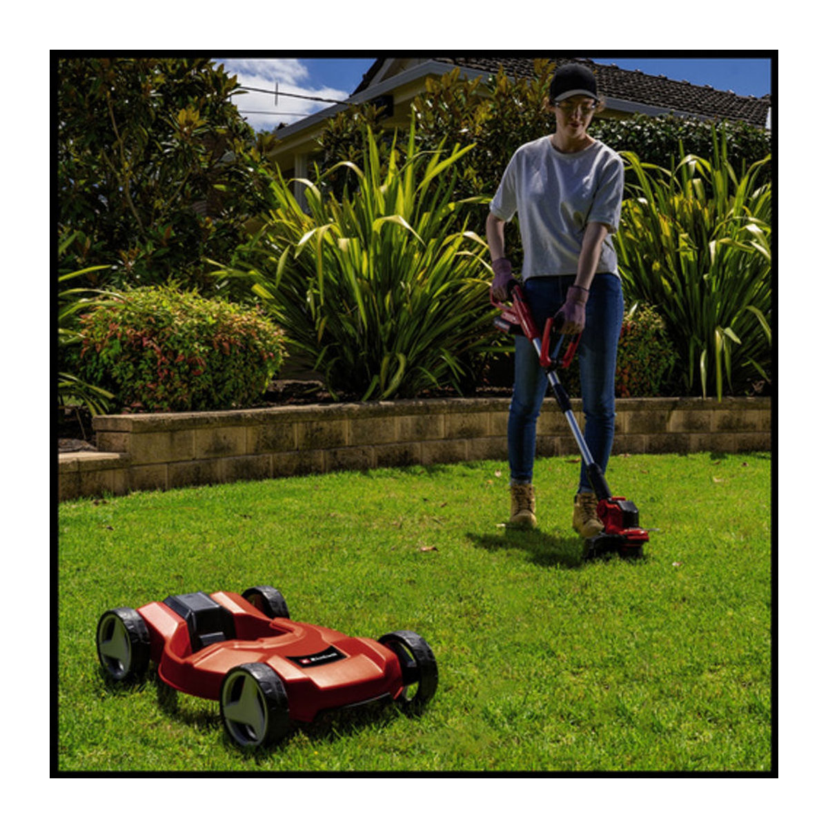 Einhell Akku-Rasentrimmer Power X-Change GE-CT 18/28 Li TC-Solo 18V in Rot/Schwarz mit einer maximalen Schnittbreite von 28 cm - Bild 2