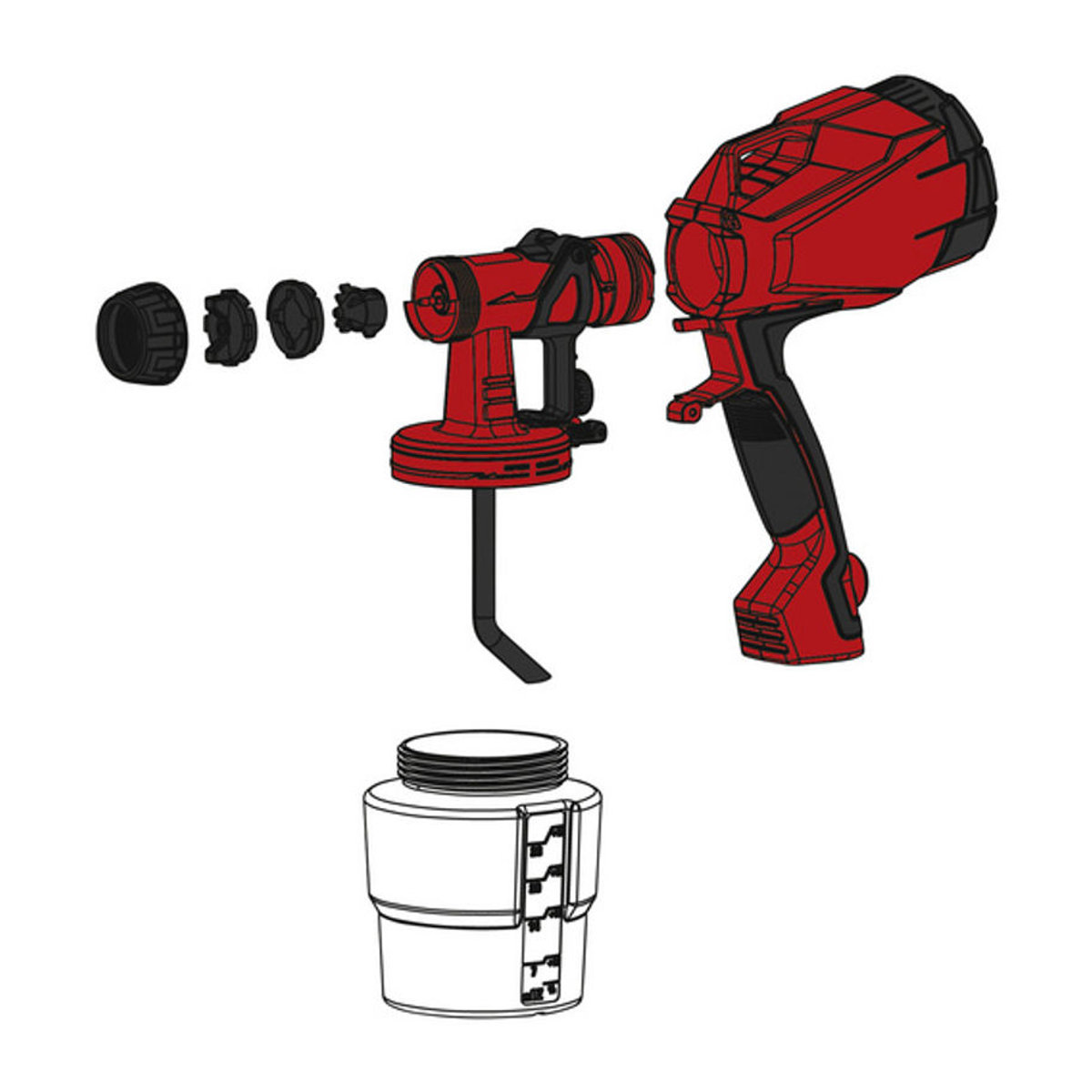 Einhell Farbspritzpistole TC-SY 400 P aus Kunststoff für Lacke und Lasuren - Bild 1