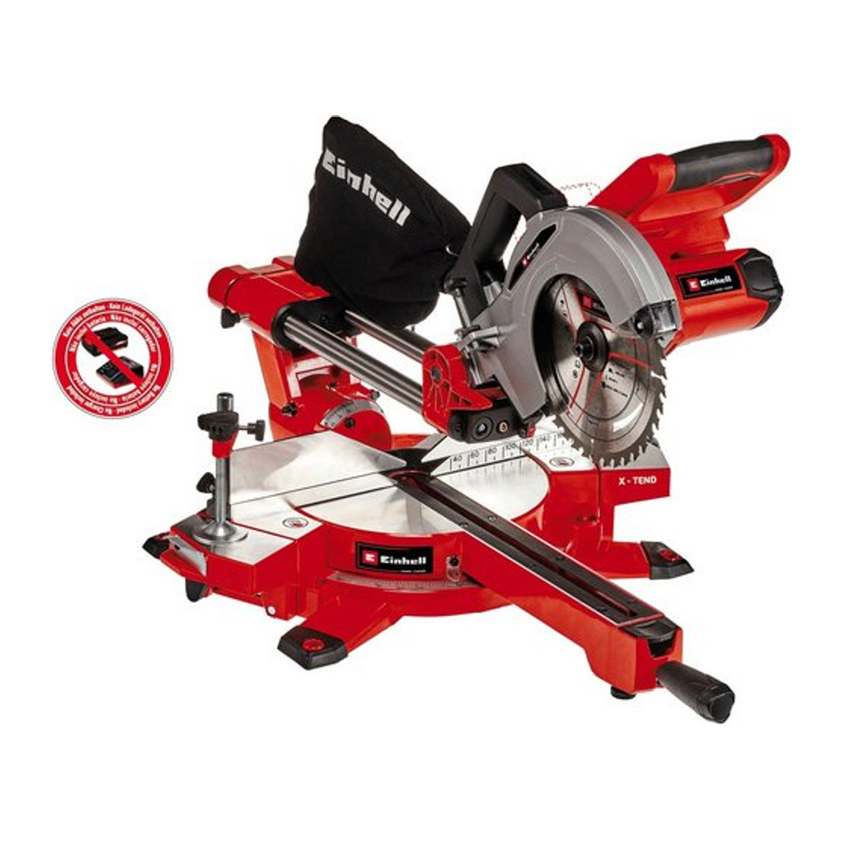 Einhell Power X-Change TE-SM 36/210 Li Akku-Zug-Kapp- und Gehrungssäge in Rot mit 210 mm Sägeblatt Durchmesser - Bild 2