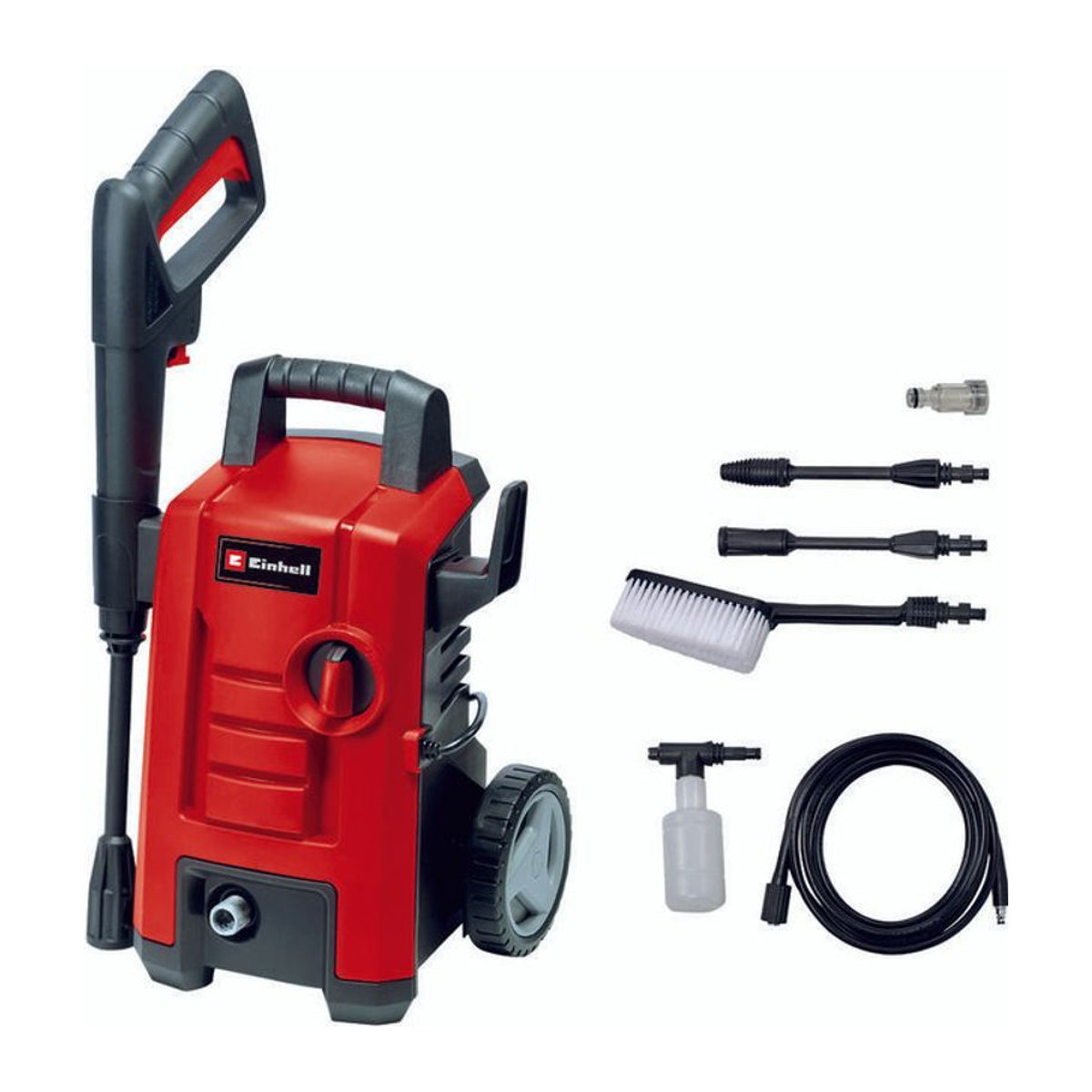 Einhell TC-HP 130 Hochdruckreiniger mit 1.500 Watt und max. 130 bar inklusive Quick-Couple-System, Hochdruckschlauch, Pistole, Lanze, Düsen und Bürste - Bild 2