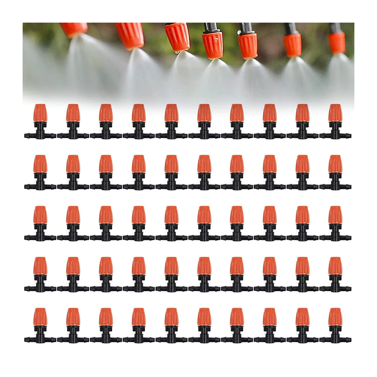 Einstellbare Mikrospray-Bewässerungsdüsen für die Gartenbewässerung, 1/4 Zoll Tropfbewässerung und Nebeldüsen - Bild 3