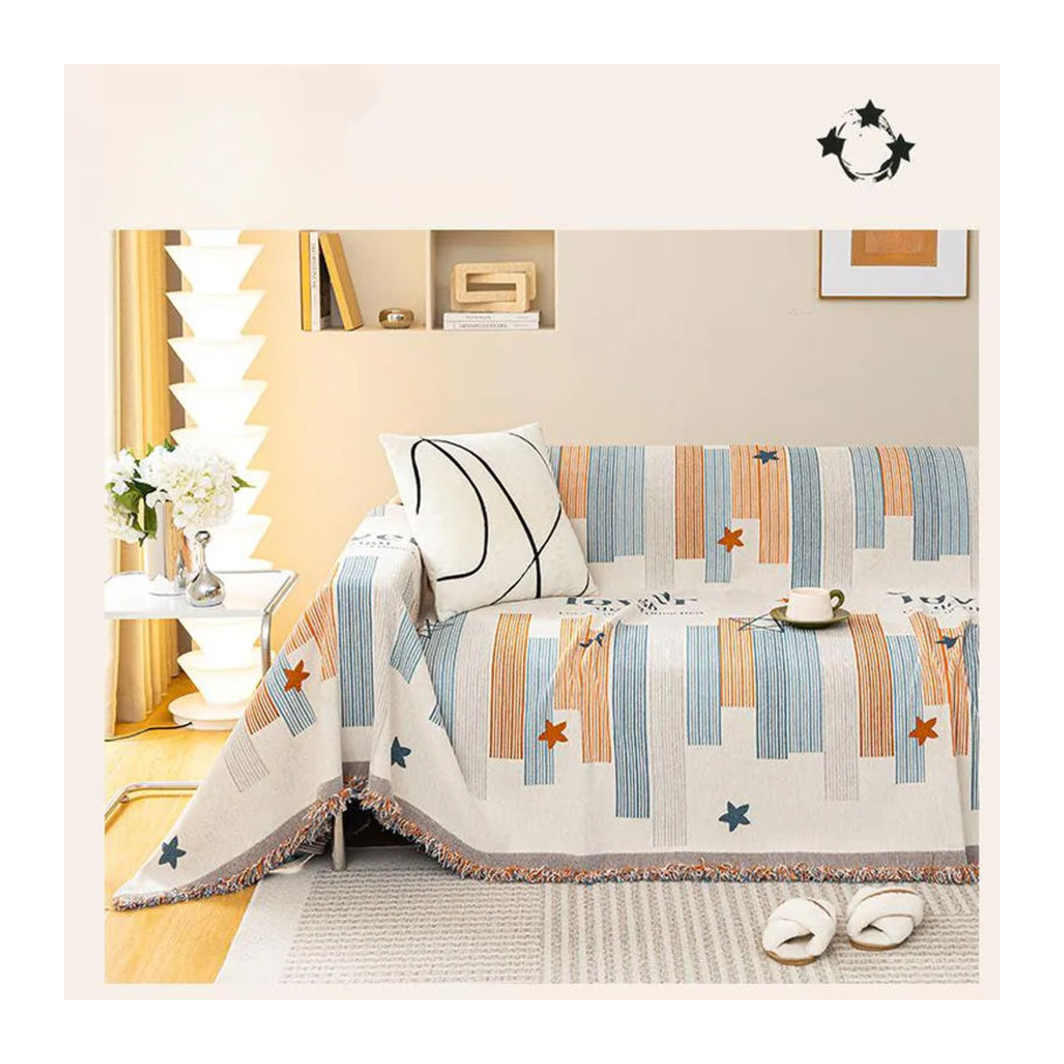Einteiliges Chenille-Sofa-Handtuch als Sofabezug mit doppeltem Armlehnen-Schutz, rutschfest und beidseitig verwendbar, Farbe: Grau, B x T: 180 x 130 cm - Bild 4