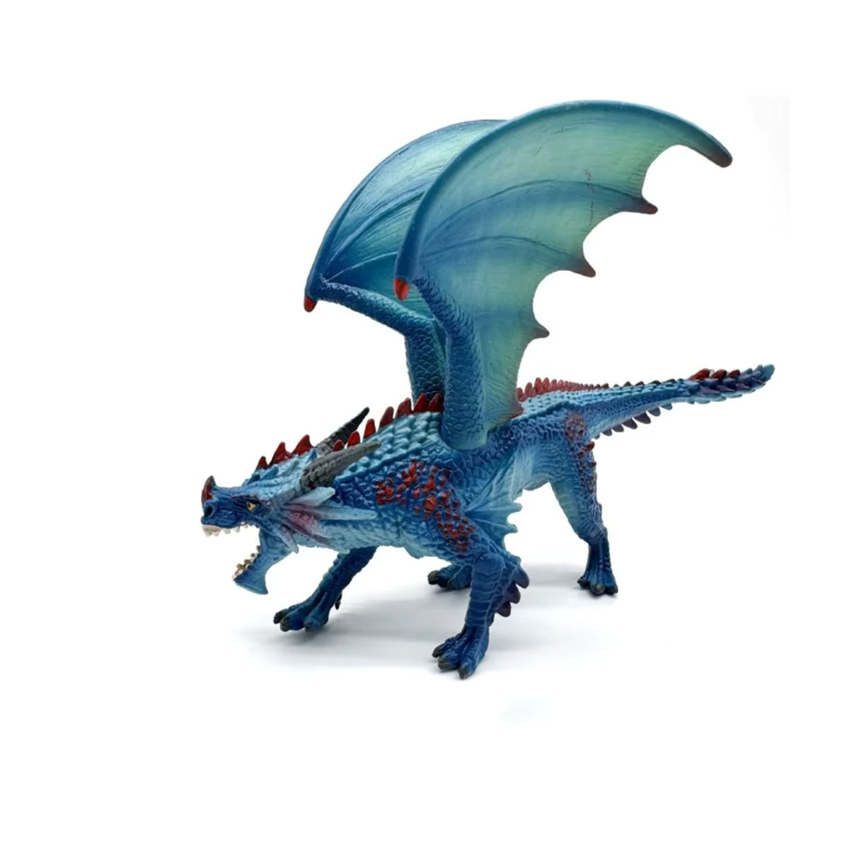 Eis Fliegender Drache Mythos Drachenfigur aus Kunststoff, mehrfarbiges Tiermodell als Dekorationsfigur und Spielzeug - Bild 2