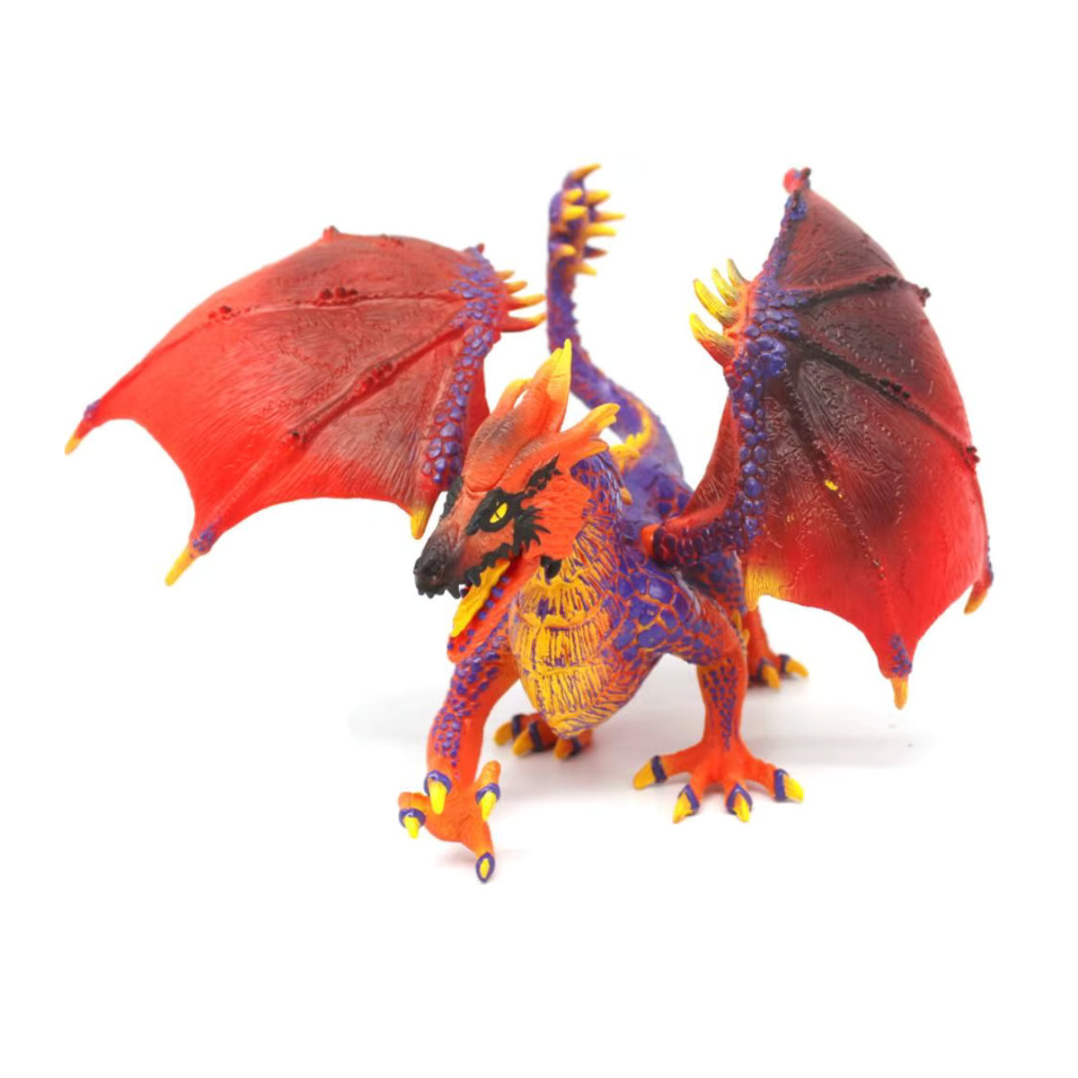 Eis Fliegender Drache Mythos Drachenfigur aus Kunststoff, mehrfarbiges Tiermodell als Dekorationsfigur und Spielzeug - Bild 3
