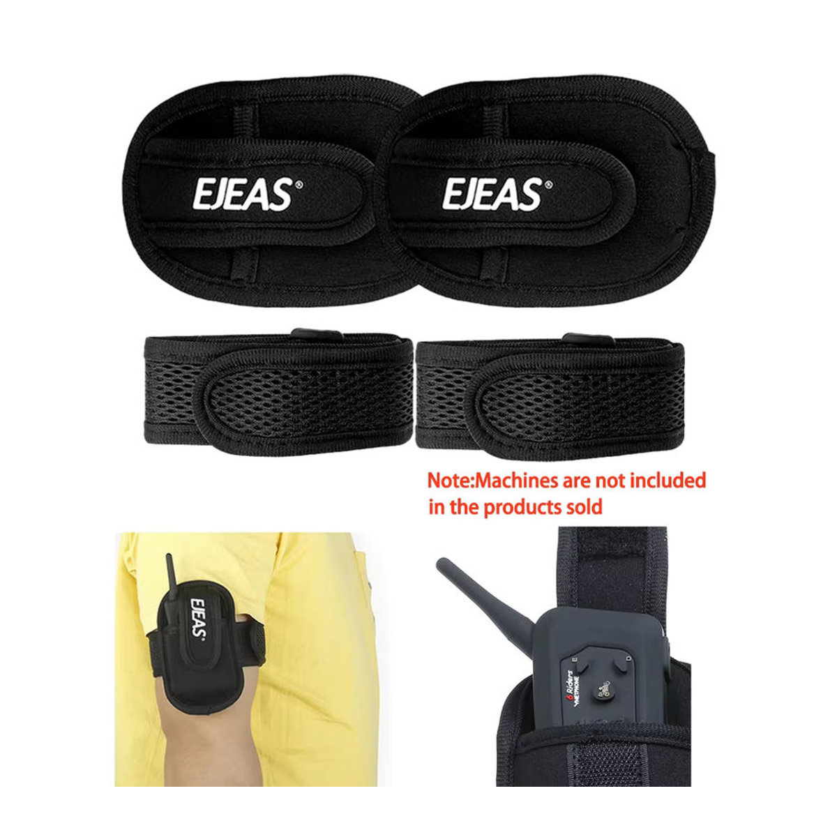 EJEAS Verstellbare Nylon-Interphone-Hüllen Armbandtaschen in Schwarz für V6C Pro V4C Plus VNETPHONE V6C FBIM - Bild 2