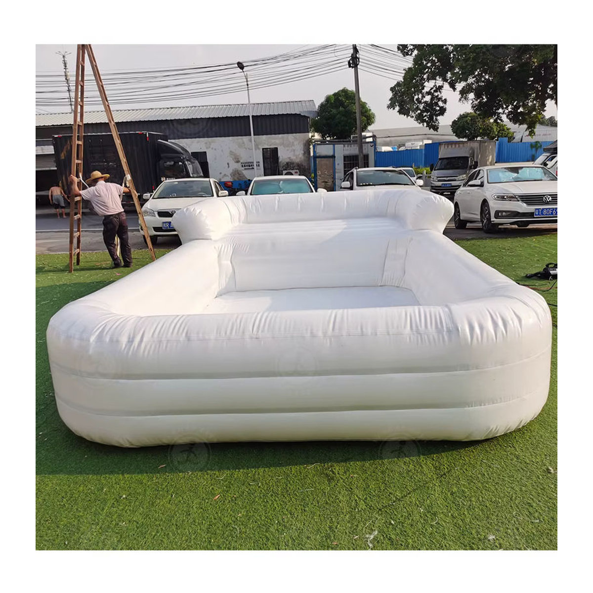 Ejia Aufblasbares 2-in-1 Sofa und Pool für Kinder und Erwachsene, 5m Lounge Chair für Familienfeiern im Freien - Bild 2