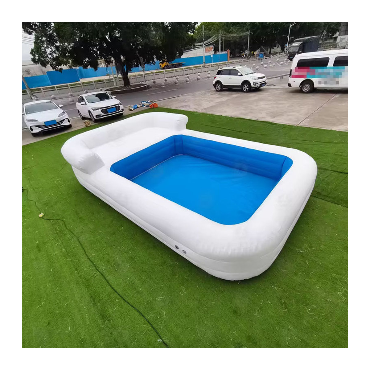 Ejia Aufblasbares 2-in-1 Sofa und Pool für Kinder und Erwachsene, 5m Lounge Chair für Familienfeiern im Freien - Bild 5