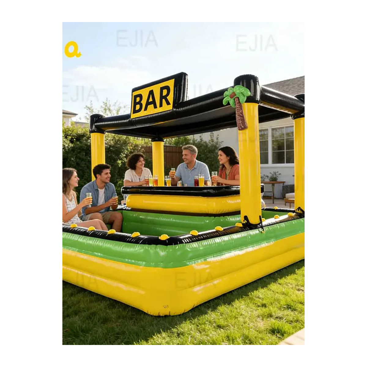Ejia Maßgefertigter faltbarer aufblasbarer Pool mit Überdachung im Pub-Haus-Design aus PVC für Gartenpartys und Outdoor-Treffen - Bild 5