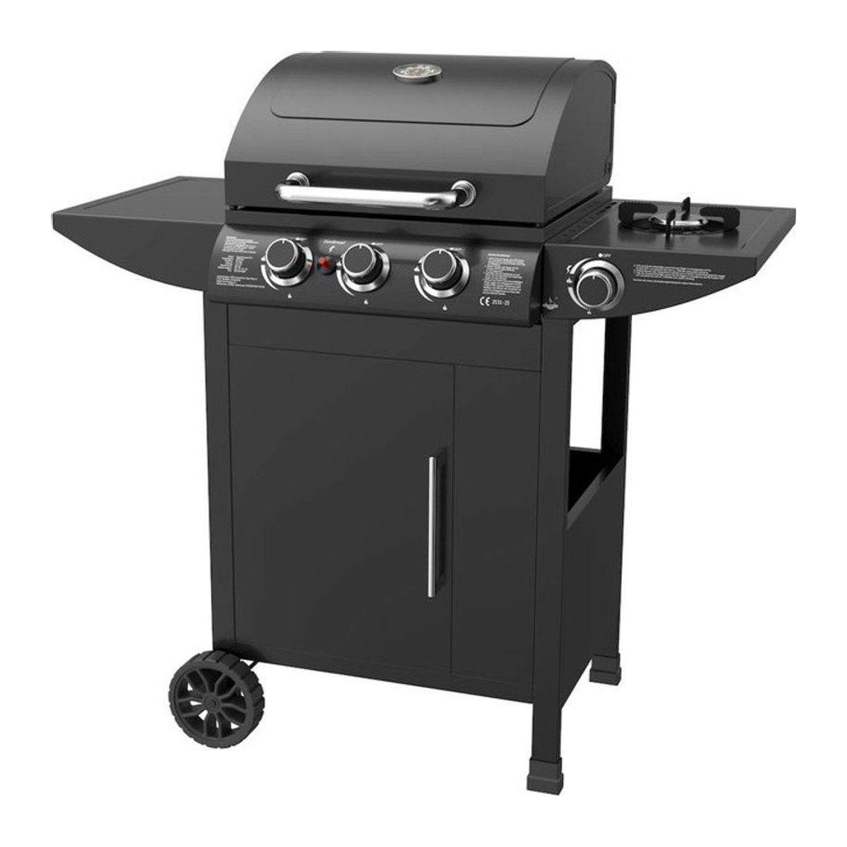 El Fuego Gasgrill San Francisco 3+1 AY5632 in Schwarz und Edelstahl mit Gusseisen-Komponenten - Bild 1