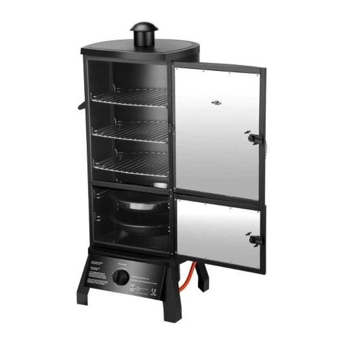 El Fuego Portland Gasgrill und Räucherschrank in Schwarz aus Stahl mit Regler - Bild 1